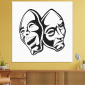 Comedy Tragedy masks masquerade still life art  Canvas Afdruk (Insitu (Woonkamer))