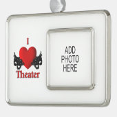 Comedy tragisch theater maskeert Ornament met foto (Links)