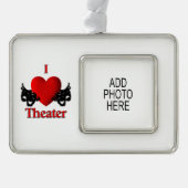 Comedy tragisch theater maskeert Ornament met foto (Voorkant)
