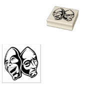 Comedy tragisch theater maskert nog leven rubberstempel (Gestempeld)