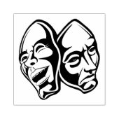 Comedy tragisch theater maskert nog leven rubberstempel (Afrduk)