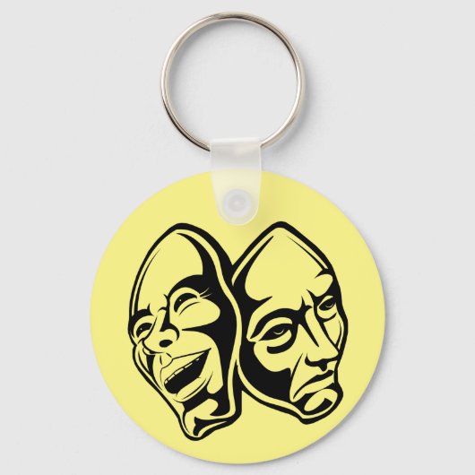 Comedy tragisch theater maskert nog leven sleutelhanger (Voorkant)