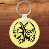 Comedy tragisch theater maskert nog leven sleutelhanger (Achterkant)