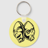 Comedy tragisch theater maskert nog leven sleutelhanger (Achterkant)