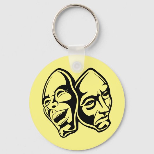 Comedy tragisch theater maskert nog leven sleutelhanger (Achterkant)