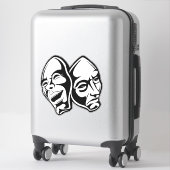 Comedy tragisch theater maskert nog leven sticker (Koffer)