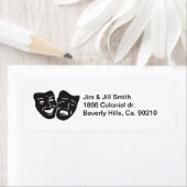 Comedy tragische drama-theatermaskers etiket (Insitu)