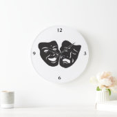 Comedy tragische drama-theatermaskers grote klok (Huis)