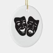 Comedy tragische drama-theatermaskers keramisch ornament (Rechts)