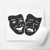 Comedy tragische drama-theatermaskers muismat (Met muis)