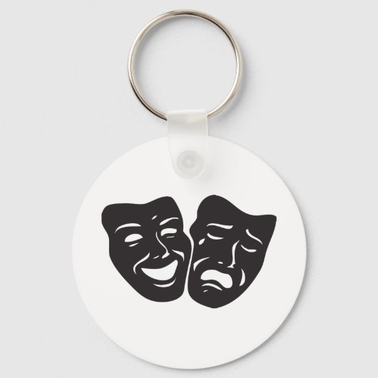 Comedy tragische drama-theatermaskers sleutelhanger (Voorkant)