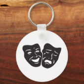 Comedy tragische drama-theatermaskers sleutelhanger (Voorkant)