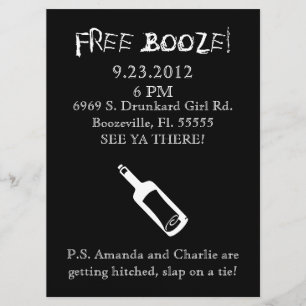 Comedy Wedding Invitation, Humor Kaart