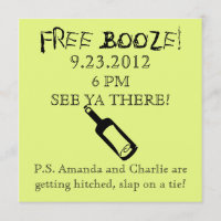 Comedy Wedding Invitation, Humor