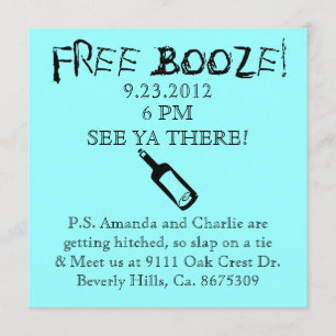 Comedy Wedding Invitation, Humor Kaart