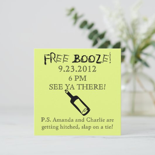 Comedy Wedding Invitation, Humor Kaart (Staand voorkant)