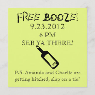 Comedy Wedding Invitation, Humor Kaart