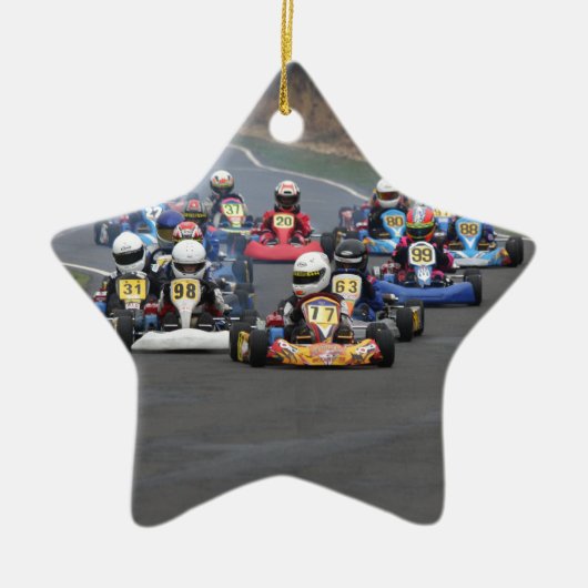 Comer cadet go karting kart race keramisch ornament (Voorkant)