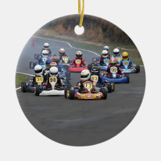Comer cadet go karting kart race keramisch ornament (Voorkant)
