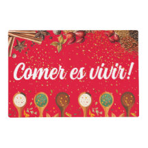 “Comer es Vivir” Tafelmat Set 