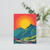 Comeragh Mountains Ireland Retro Travel Briefkaart (Staand voorkant)