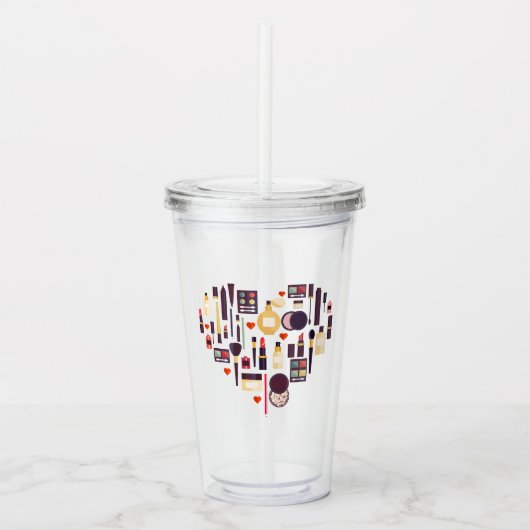 Comestics Heart Acryl Drinkbeker (Voorkant)