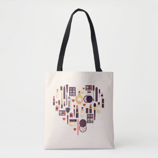 Comestics Heart Tote Bag (Voorkant)