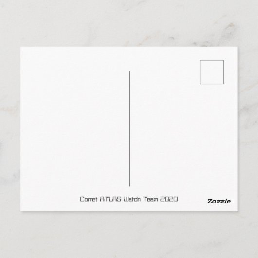 Comet ATLAS 2020 Briefkaart (Achterkant)