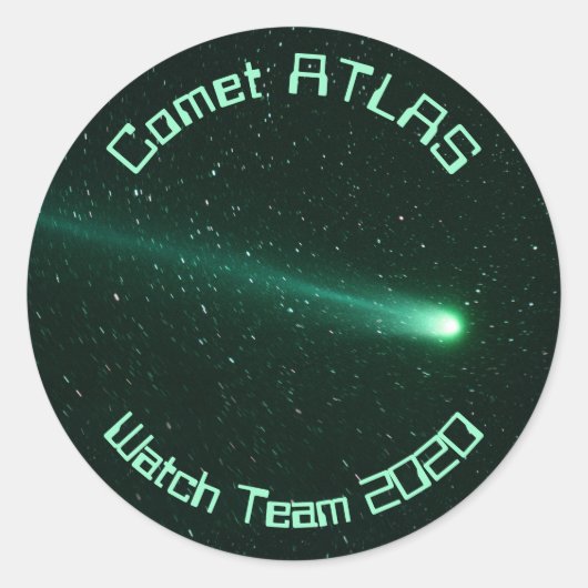 Comet ATLAS Watch Team 2020 Ronde Sticker (Voorkant)