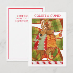 COMET CUPID 3.5x5 Platte Kerst Kaart