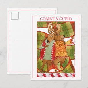 COMET CUPID Ansichtkaart Feestdagenkaart