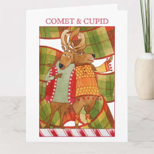 COMET CUPID Grote Kerst Kaart (Voorkant)