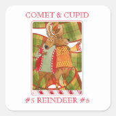 COMET CUPID Kleine Vierkante Stickers (Voorkant)