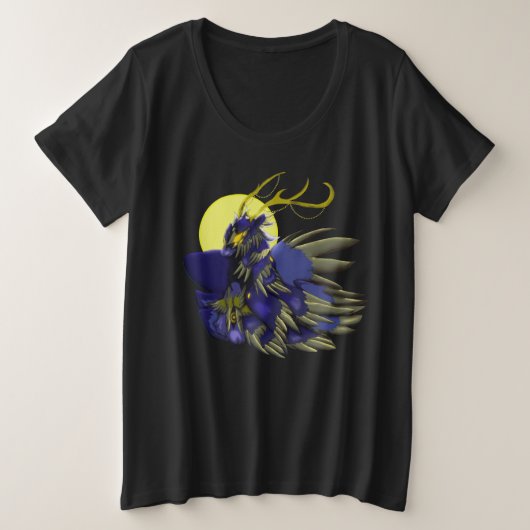 Comet Dark Fantasy Reindeer Plus Tee Grote Maat T-shirt (Design voorkant)