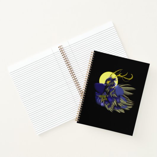 Comet Dark Fantasy Reindeer Spiral Notebook Notitieboek (Binnen)