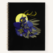 Comet Dark Fantasy Reindeer Spiral Notebook Notitieboek (Voorkant)