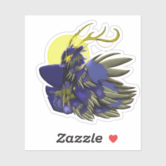 Comet Dark Fantasy Reindeer Vinyl Sticker (Vel)