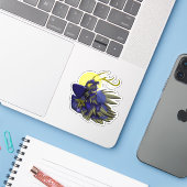 Comet Dark Fantasy Reindeer Vinyl Sticker (Laptop met iPhone)