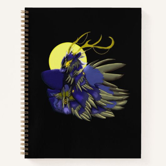 Comet Dark Fantasy Rendier Spiraalschrift Notitieboek (Voorkant)
