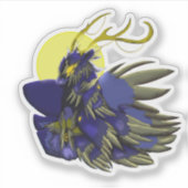 Comet Dark Fantasy Rendier Vinyl Sticker (Voorkant)