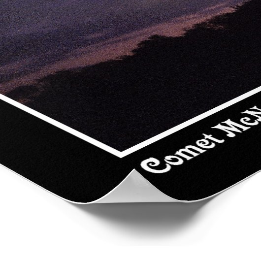 Comet en Power Lines Poster (Hoek)