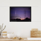 Comet en Power Lines Poster (Keuken)