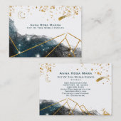 *~* Comet Lunar Sacred Geometry Moon Glitter Visitekaartje (Voorkant / Achterkant)