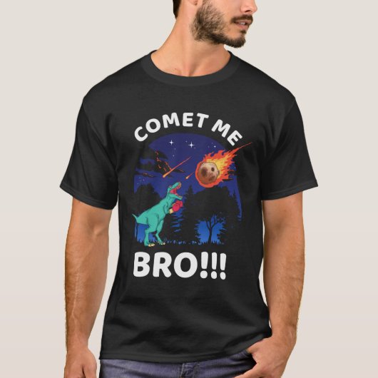 Comet Me Bro Funny Boxing T Rex Dinosaur Pun Extin T-shirt (Voorkant)