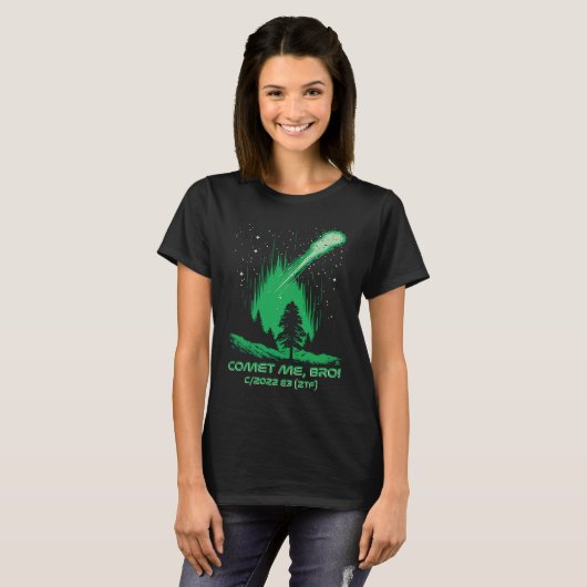 Comet Me Bro Green Comet C2022 E3 ZTF T-shirt (Voorkant volledig)