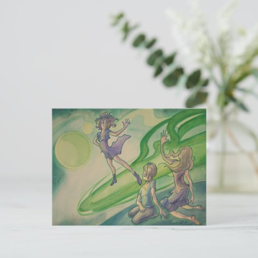 Comet Passerby Briefkaart (Staand voorkant)