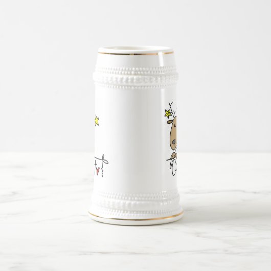 Comet Reindeer Kerstoverhemden en cadeautjes Bierpul (Center)