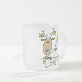 Comet Reindeer Kerstoverhemden en cadeautjes Matglas Koffiemok (Voorkant rechts)