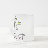 Comet Reindeer Kerstoverhemden en cadeautjes Matglas Koffiemok (Voorkant links)