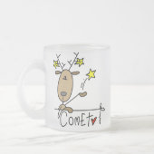Comet Reindeer Kerstoverhemden en cadeautjes Matglas Koffiemok (Links)